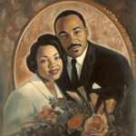 dr king with coretta scott king