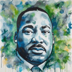 dr king watercolor painting