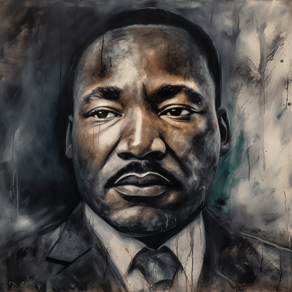 dr king somber looking photo